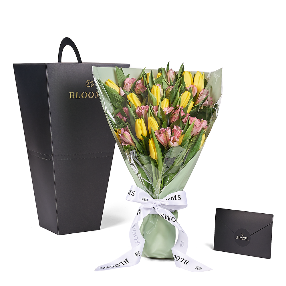 Spring Radiance Mixed Bouquet, tulip gift, tulips, flower gift, flower, seasonal flower gift, seasonal flower, Toronto delivery