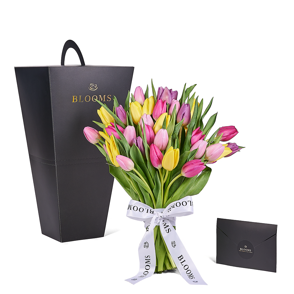 Spring Radiance Tulip Bouquet, tulip gift, tulip, flower gift, flower, seasonal flower gift, seasonal, Toronto delivery