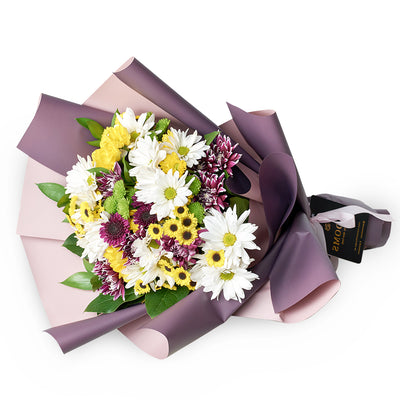 Multi-coloured mixed daisy bouquet. Same Day Toronto Delivery.