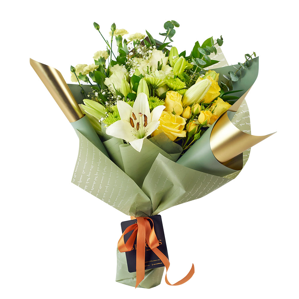 Joyful Renditions Floral Arrangement & Gift Set - Wine Gift Set - Same Day Toronto Delivery