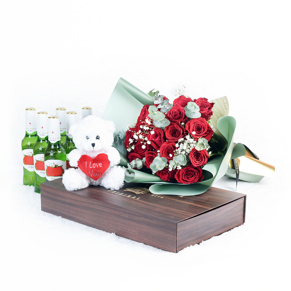 Rose Bouquet - Beer - Bear - Flower Delivery Toronto -Same Day