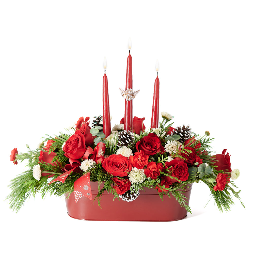 Mixed flower arrangement, Mixed Floral Arrangement, Mix Floral Arrangement, Flower Arrangement, Floral Gift, Floral Arrangement, holiday, christmas, Set 24008-2021, holiday arrangement delivery, delivery holiday arrangement, christmas flowers canada, canada christmas flowers, toronto