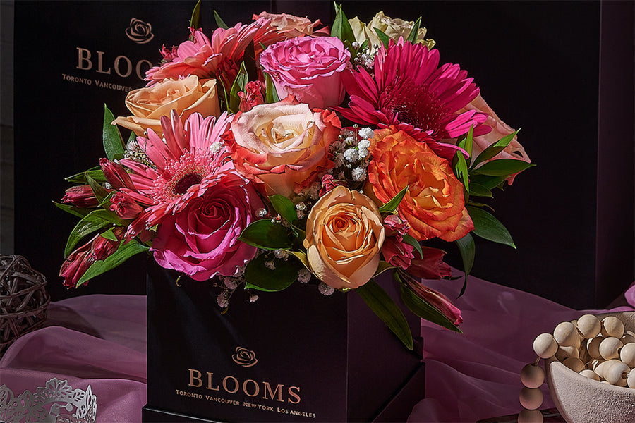 Reception flower arrangement for a Toronto office lobby