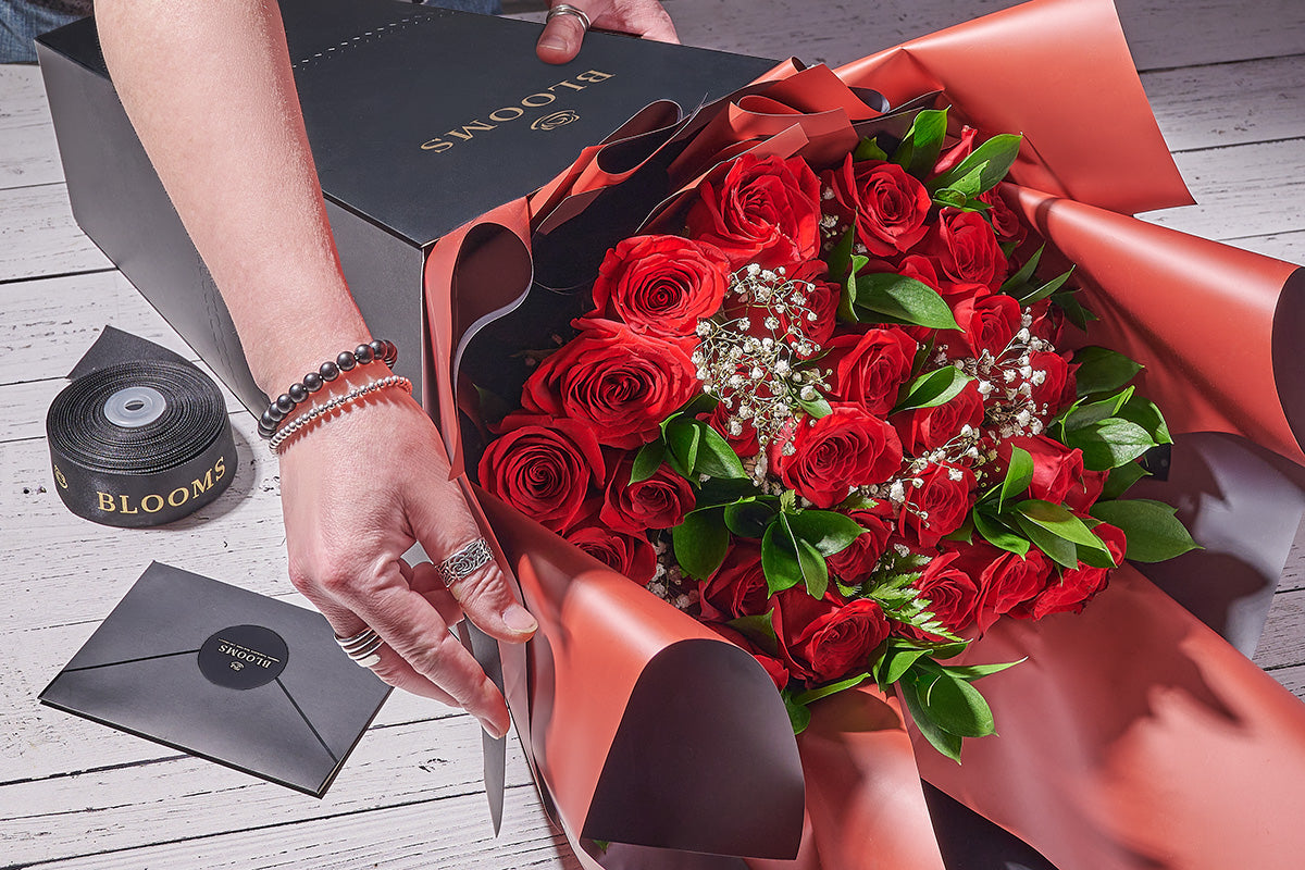 Toronto florists preparing flower arrangements for delivery