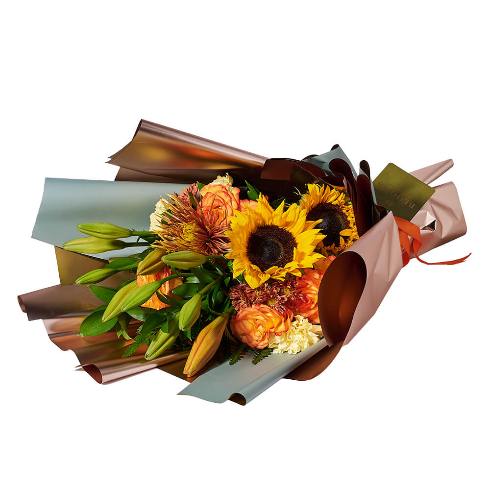 Gleaming Thanksgiving Floral Bouquet, flower gift, flower, bouquet gift, bouquet, thanksgiving gift, thanksgiving, halloween gift, halloween