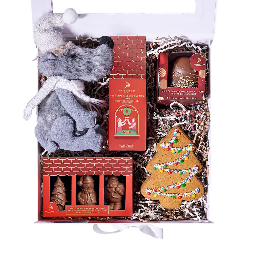 Holiday Mouse Gingerbread Box, christmas gift, christmas, holiday gift, holiday, gourmet gift, gourmet