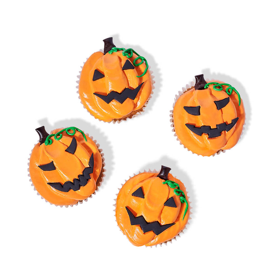 Jack-O-Lantern Cupcakes, cupcake gift, cupcake, halloween gift, halloween, gourmet gift, gourmet, cake gift, cake
