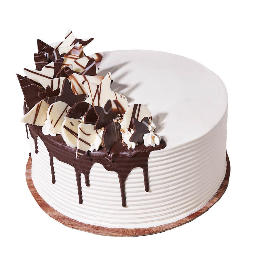 Large Black + White Layer Cake - Baked Goods - Cake Gift - Same Day Toronto Delivery