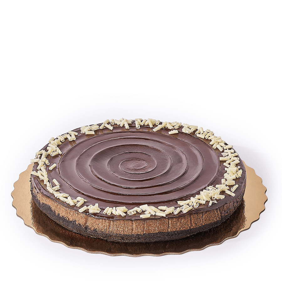 Large Chocolate Cheesecake With Hazelnut Spread, cheesecake gift, cheesecake, dessert gift, dessert, cake gift, cake