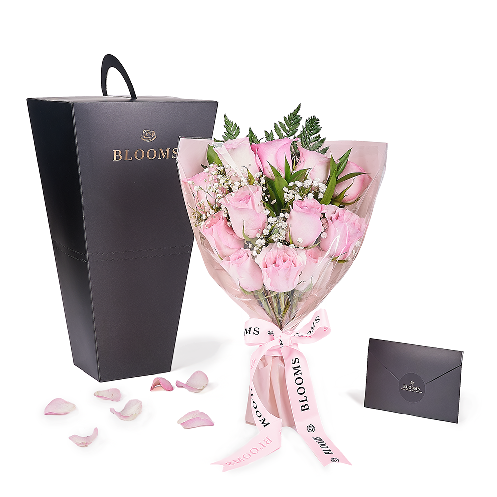 Mother’s Day 12 Stem Pink Rose Bouquet with Box, rose gift, rose, mothers day gift, mothers day, Toronto delivery