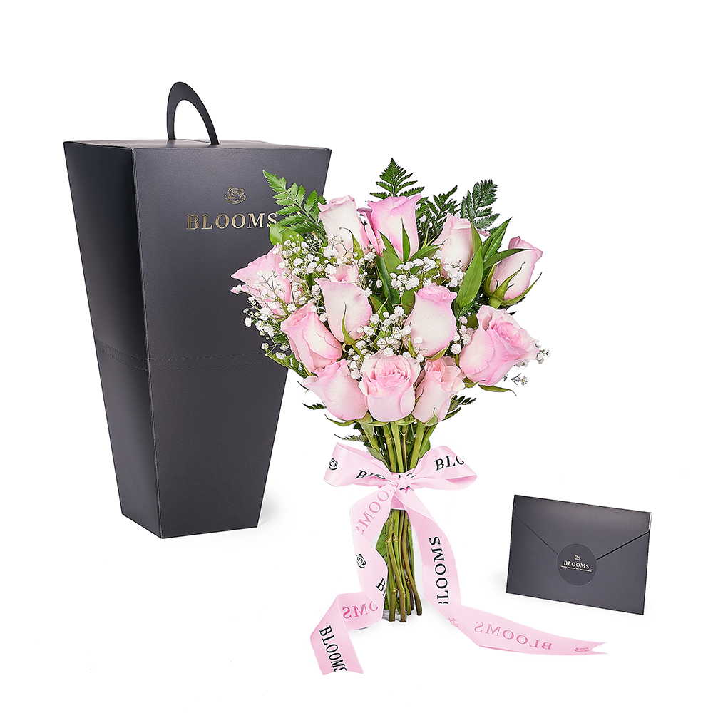 Mother’s Day 12 Stem Pink Rose Bouquet with Box, rose gift, rose, mothers day gift, mothers day, Toronto delivery