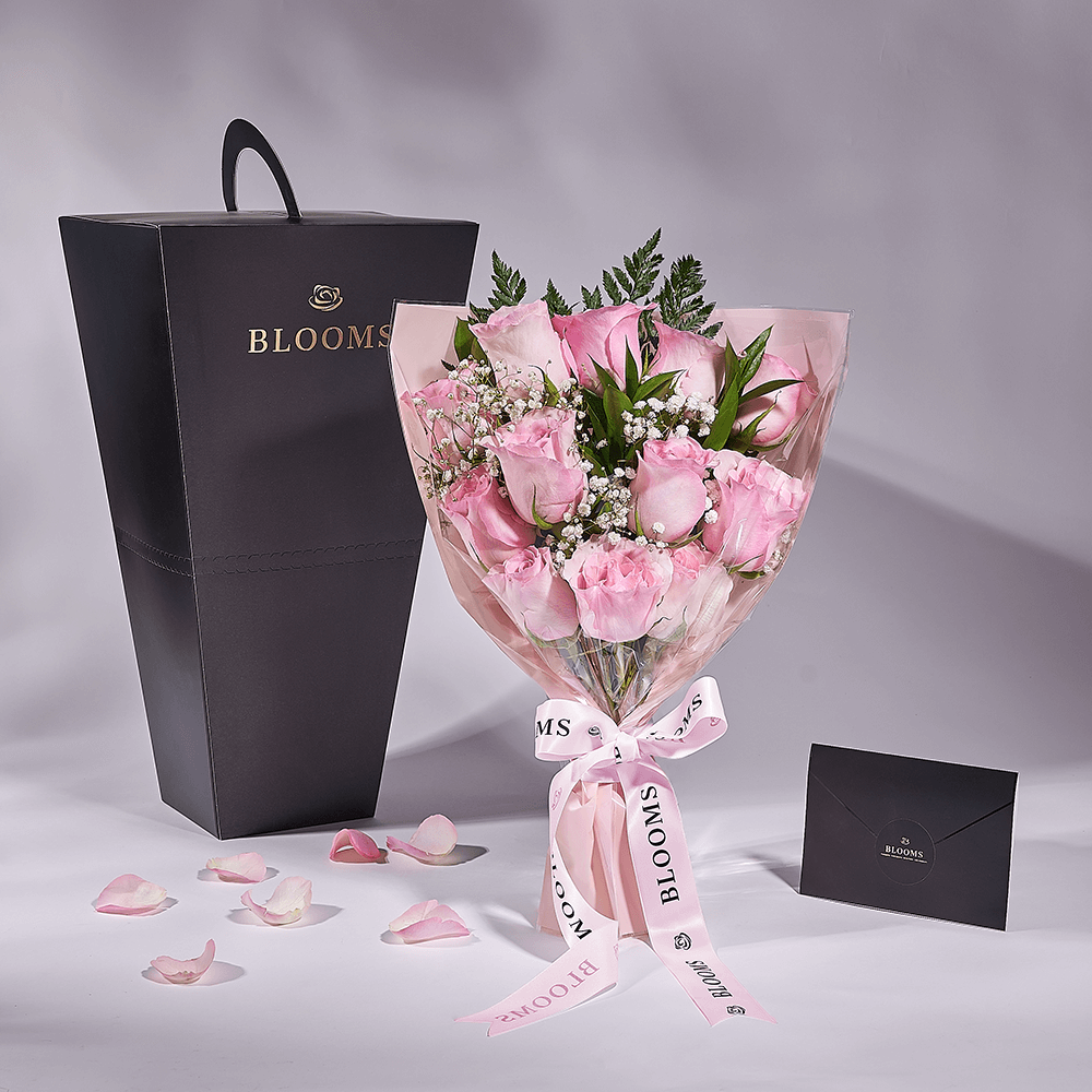 Mother’s Day 12 Stem Pink Rose Bouquet with Box, rose gift, rose, mothers day gift, mothers day, Toronto delivery