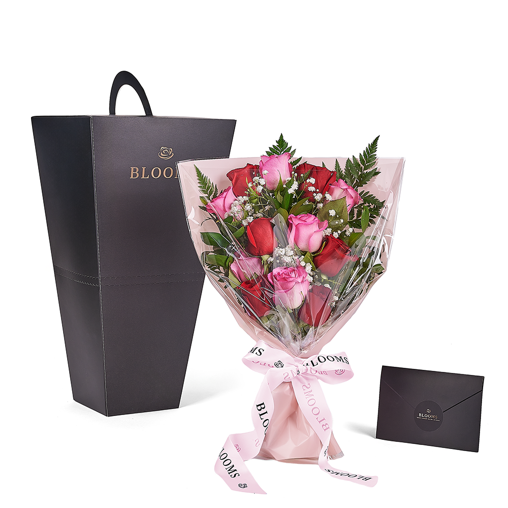 Mother’s Day 12 Stem Red &amp; Pink Bouquet, rose gift, rose, mothers day gift, mothers day, Toronto delivery