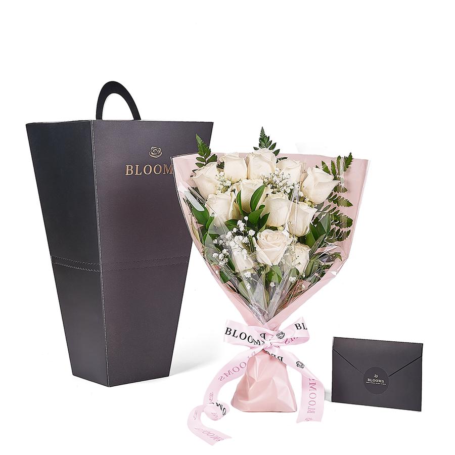 Mother’s Day Dozen White Rose Bouquet, mothers day gift, mothers day, rose gift, rose, Toronto delivery