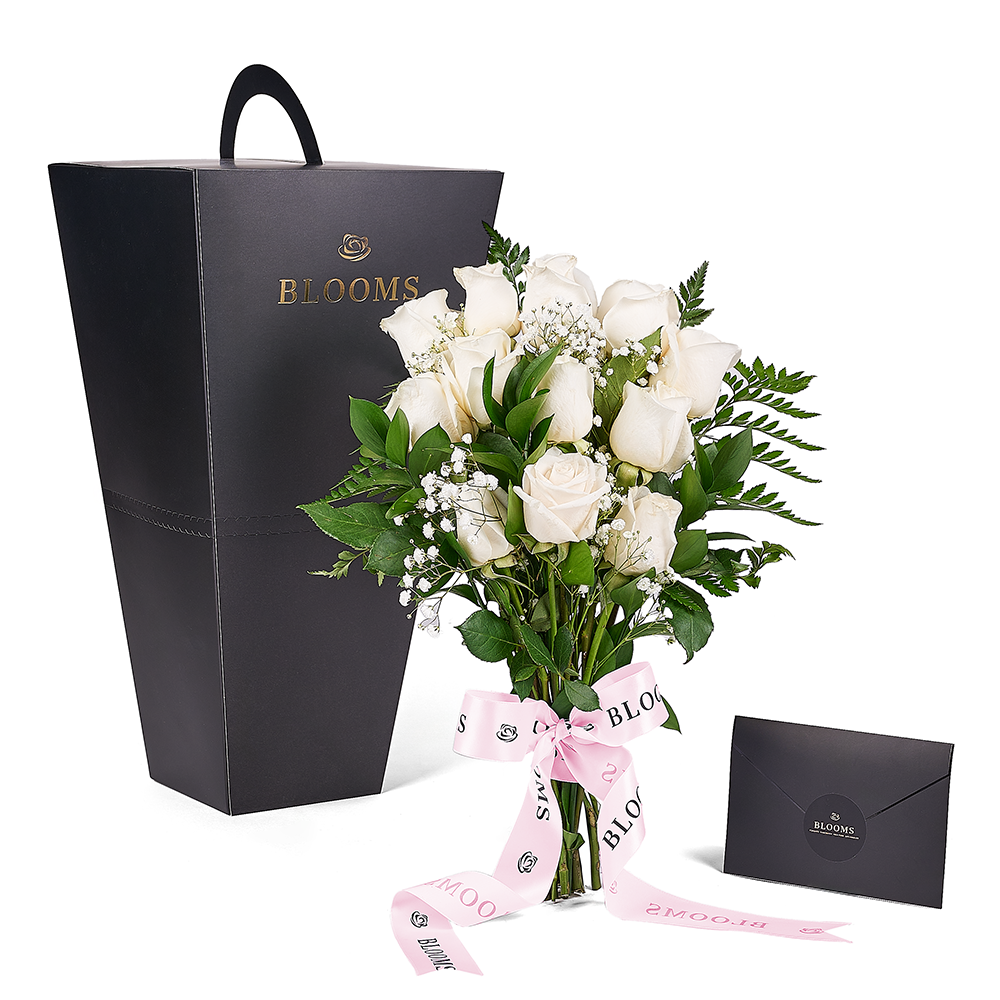 Mother’s Day Dozen White Rose Bouquet, mothers day gift, mothers day, rose gift, rose, Toronto delivery