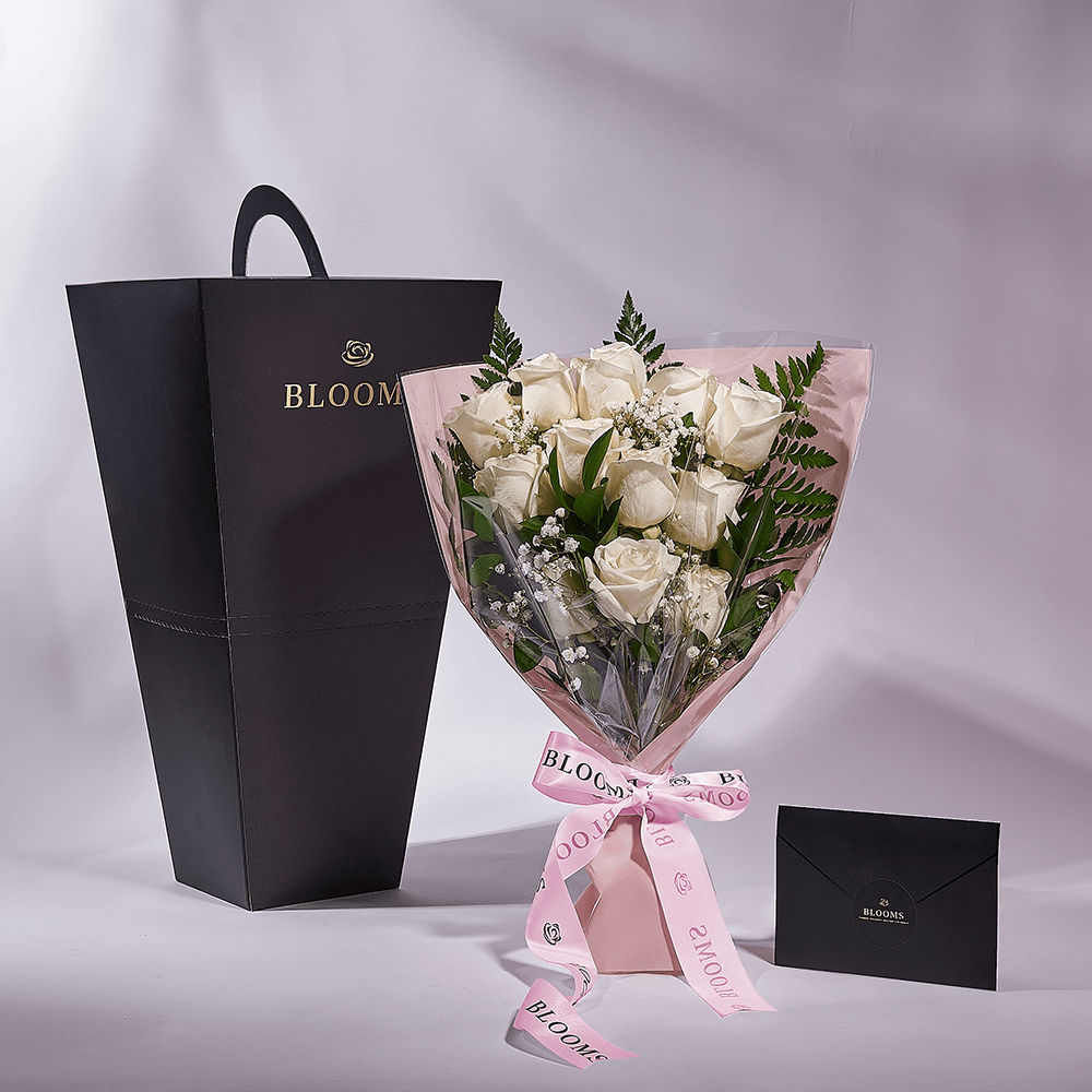 Mother’s Day Dozen White Rose Bouquet, mothers day gift, mothers day, rose gift, rose, Toronto delivery