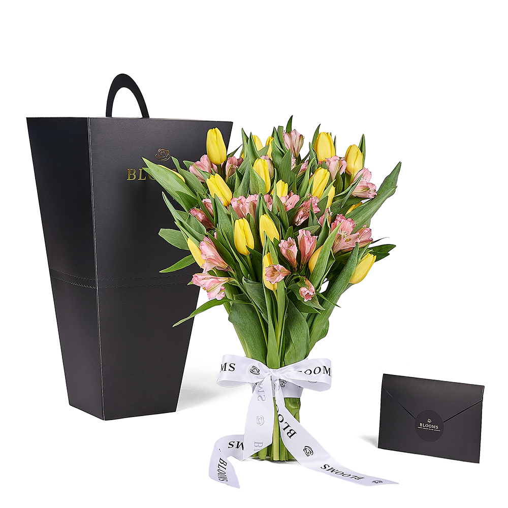 Spring Radiance Mixed Bouquet, tulip gift, tulips, flower gift, flower, seasonal flower gift, seasonal flower, Toronto delivery