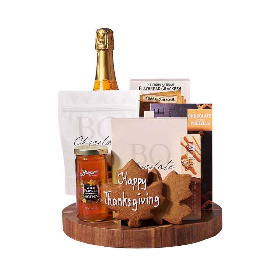 Thanksgiving Champagne & Snack Gift Board, champagne gift, champagne, sparkling wine gift, sparkling wine, gourmet gift, gourmet, thanksgiving gift, thanksgiving