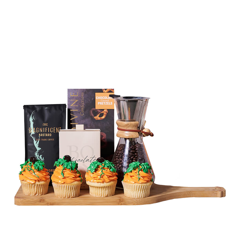 Thanksgiving Coffee Break Gift, thanksgiving gift, thanksgiving, coffee gift, coffee, cupcake gift, cupcake, fall gift, fall, gourmet gift, gourmet