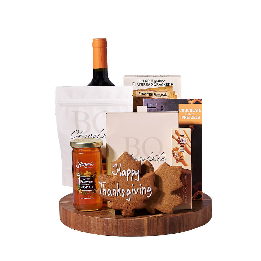 Thank You With Wine (small) - Orlando Gift Baskets