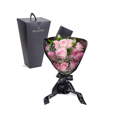 Valentine's Day 12 Stem Pink Rose Bouquet, Toronto Same Day Flower Delivery, Valentine's Day gifts, rose gifts