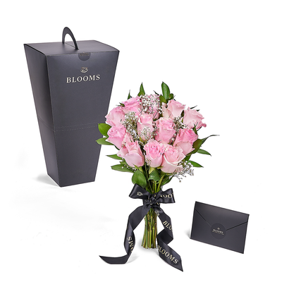 Valentine's Day 12 Stem Pink Rose Bouquet, Toronto Same Day Flower Delivery, Valentine's Day gifts, rose gifts