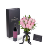 Valentine's Day 12 Stem Pink Rose Bouquet With Box & Wine, Toronto Same Day Flower Delivery, Valentine's Day gifts, rose gifts, pink roses, wine gifts