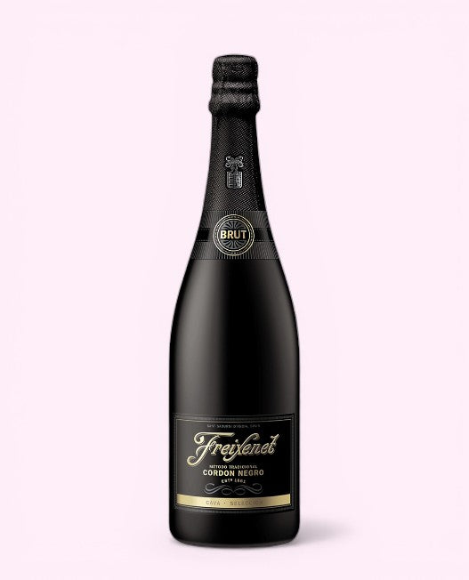 Freixenet Cordon Negro Brut Cava 750ml sparkling wine included with gift