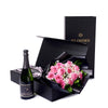 Valentine's Day 12 Stem Pink Rose Bouquet With Box & Champagne, Valentine's Day gifts, Toronto Same Day Flower Delivery