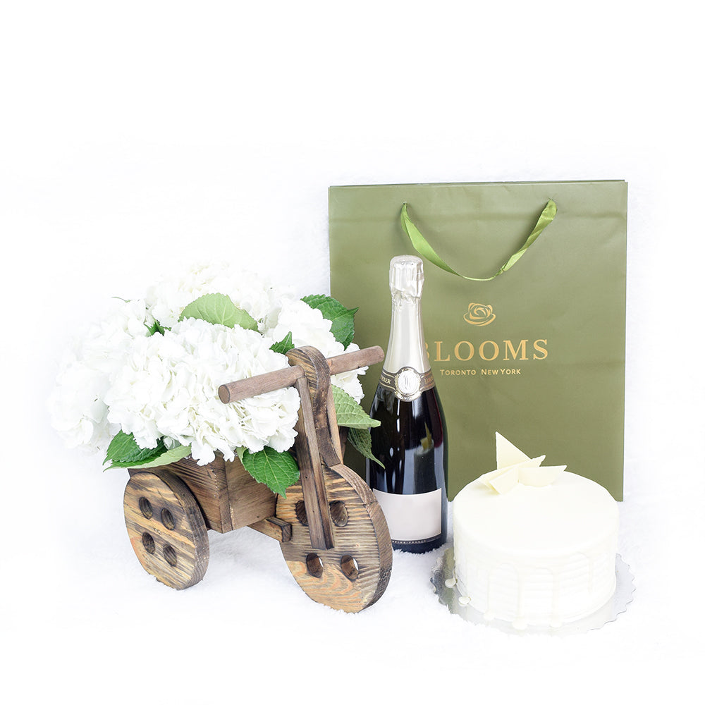 Wine & Flowers | A Grand Celebration Flowers & Champagne Gift - Blooms  Toronto