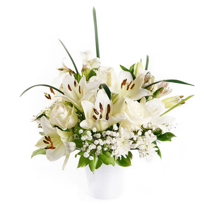 Alabaster Mixed Lily Arrangement – Lily Gifts – Same Day Toronto delivery
