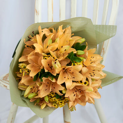 Toronto Same Day Flower Delivery - Toronto Flower Gifts - Amber Celebration Lily Bouquet