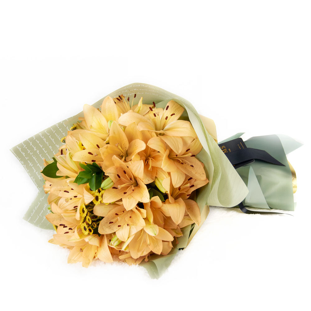 Toronto Same Day Flower Delivery - Toronto Flower Gifts - Amber Celebration Lily Bouquet