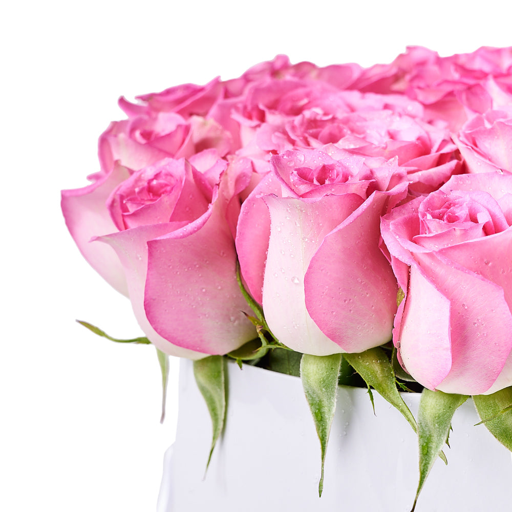 Luxe Pink Rose Gift Box, gift baskets, floral gifts, mother’s day gifts