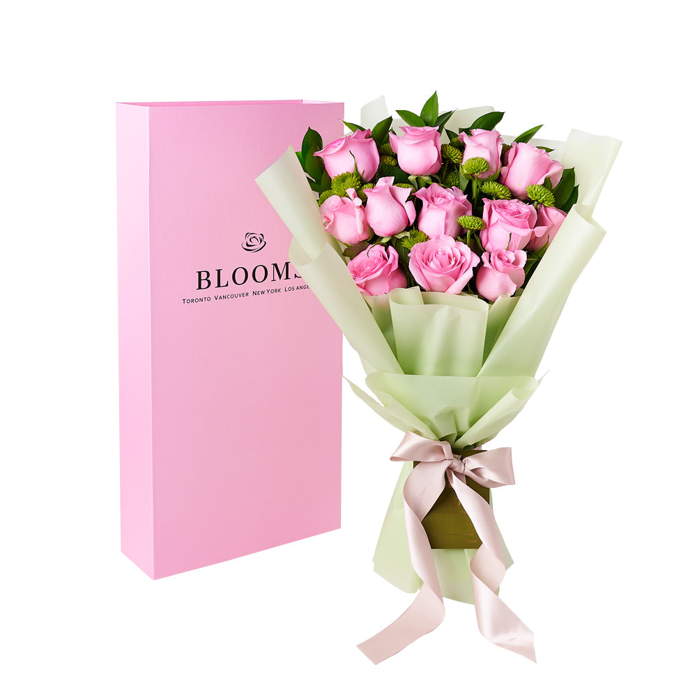 Pink Mixed Rose & Daisy Bouquet with Box, rose gift baskets, gourmet gifts, gifts, roses