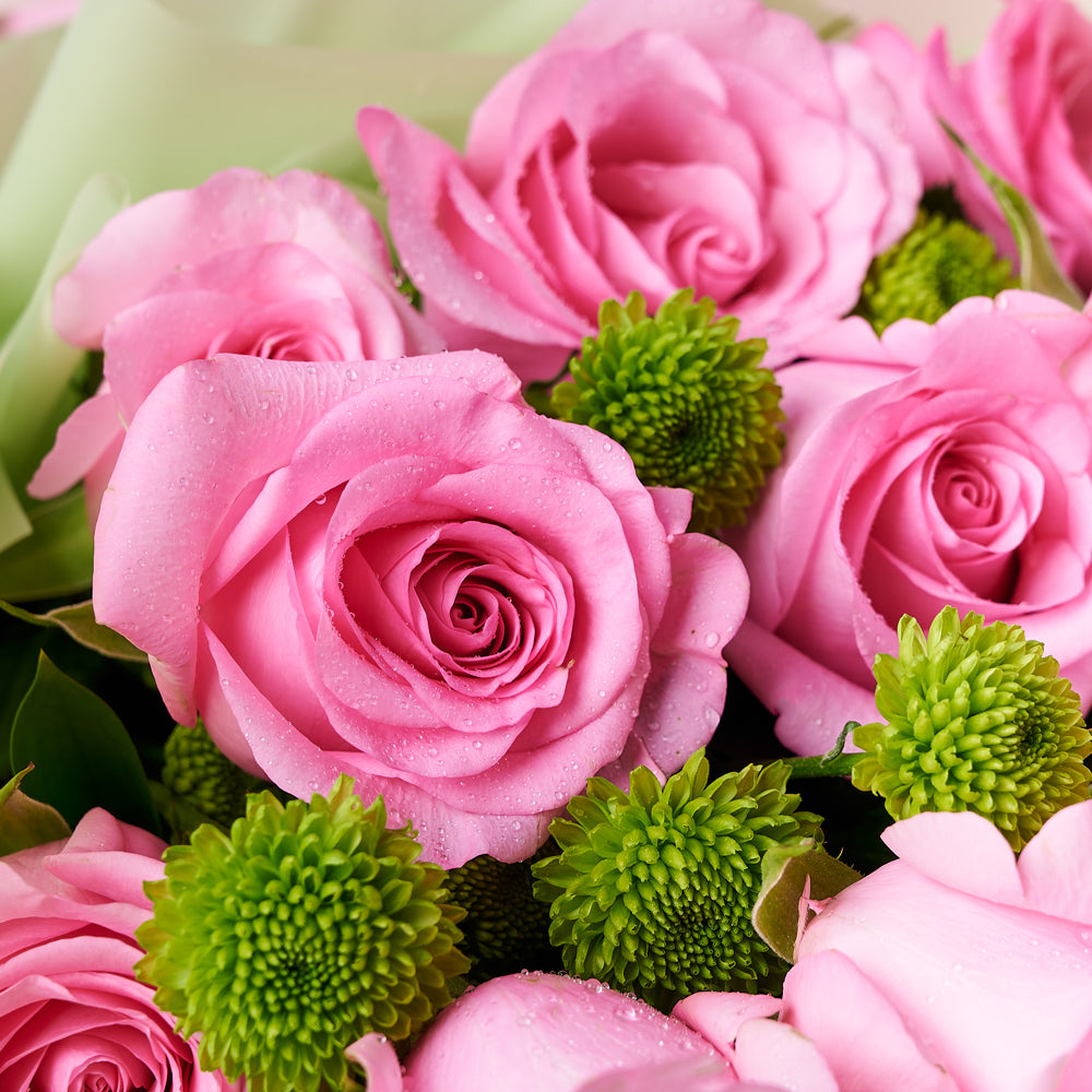 Pink Mixed Rose & Daisy Bouquet with Box, rose gift baskets, gourmet gifts, gifts, roses