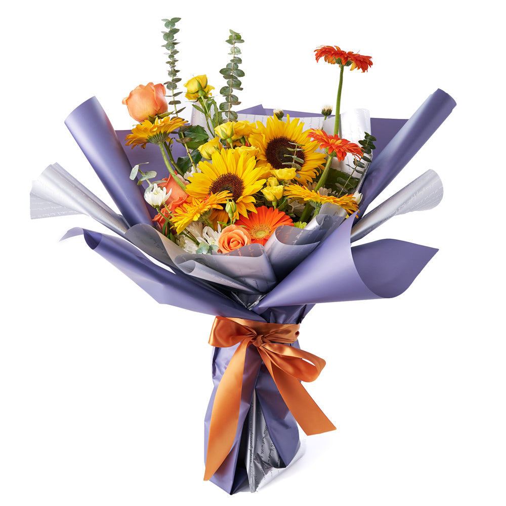 Ray of Hope Sunflower Bouquet, sunflower bouquet, assorted flowers bouquet, sunflowers, flowers, bouquet delivery canada, toronto