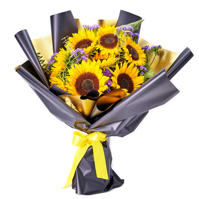 Golden Grace Sunflower Bouquet, assorted flowers bouquet, sunflowers, bouquet delivery canada, toronto