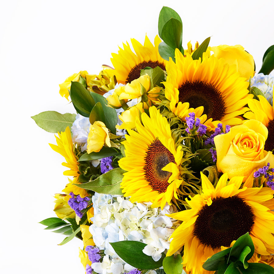 Charming Amber Sunflower Arrangement
