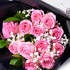 Valentine's Day 12 Stem Pink Rose Bouquet With Box & Champagne, Valentine's Day gifts, Toronto Same Day Flower Delivery
