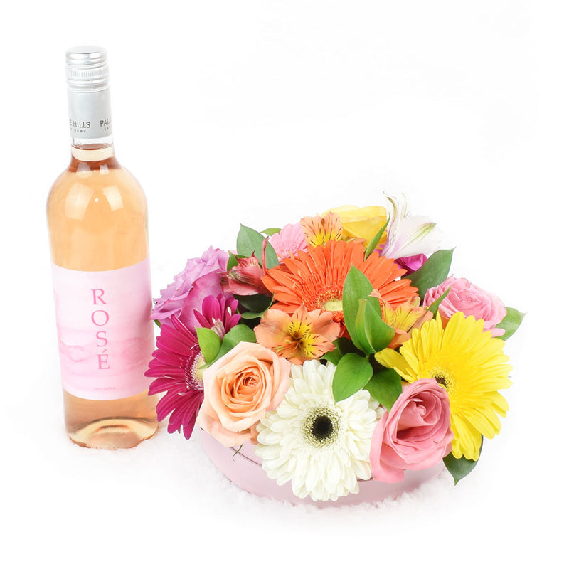 Mixed Petal Medley Wine Gift Set - Wine Gift Set - Toronto Delivery