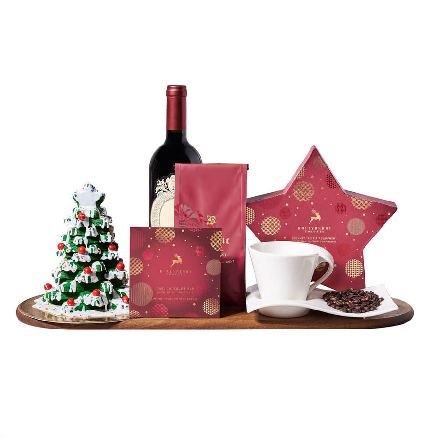 Comforting Christmas Coffee & Wine Gift, christmas gift, christmas, holiday gift, holiday, coffee gift, coffee