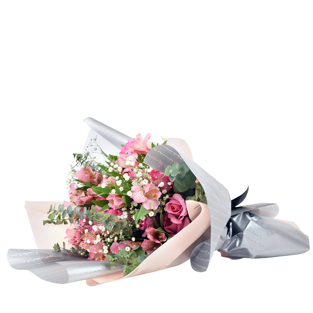 Blushing Notes Mixed Roses - Rose Bouquet Gift - Same Day Toronto Delivery