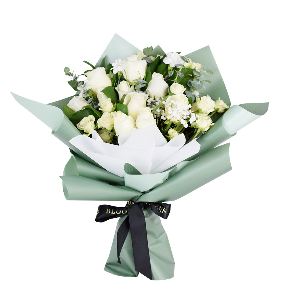 Parisian Whisper Tea Rose Bouquet - Toronto Rose Bouquet - Same Day Toronto Delivery