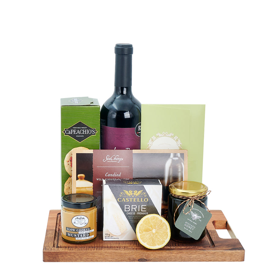 Deluxe Salmon & Wine Gift Basket - Wine, Cheese, Salmon, Chocolate Gift Set - Toronto Delivery