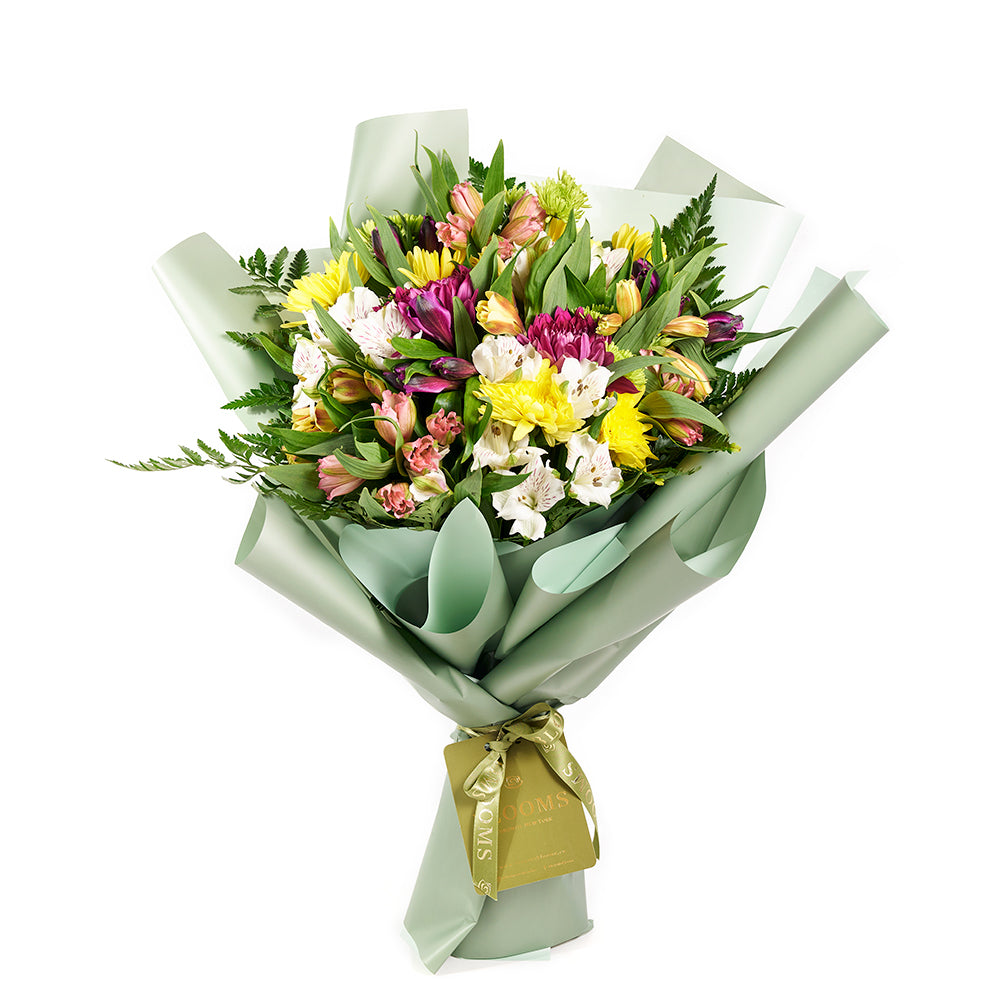 Eternal Sunshine Mixed Peruvian Lily Bouquet - Mixed Floral Bouquet Gift - Same Day Toronto Delivery