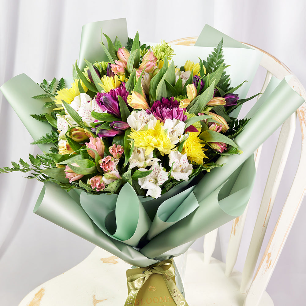 Eternal Sunshine Mixed Peruvian Lily Bouquet - Mixed Floral Bouquet Gift - Same Day Toronto Delivery