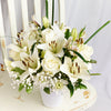 Everyday White Flower and Wine - Gift Set - Same Day Toronto Delivery
