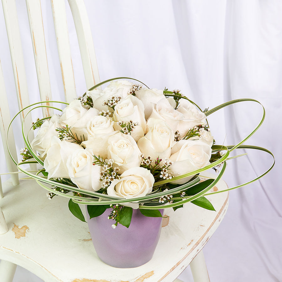 Exceptional White Rose Arrangement – Rose Gifts – Toronto delivery