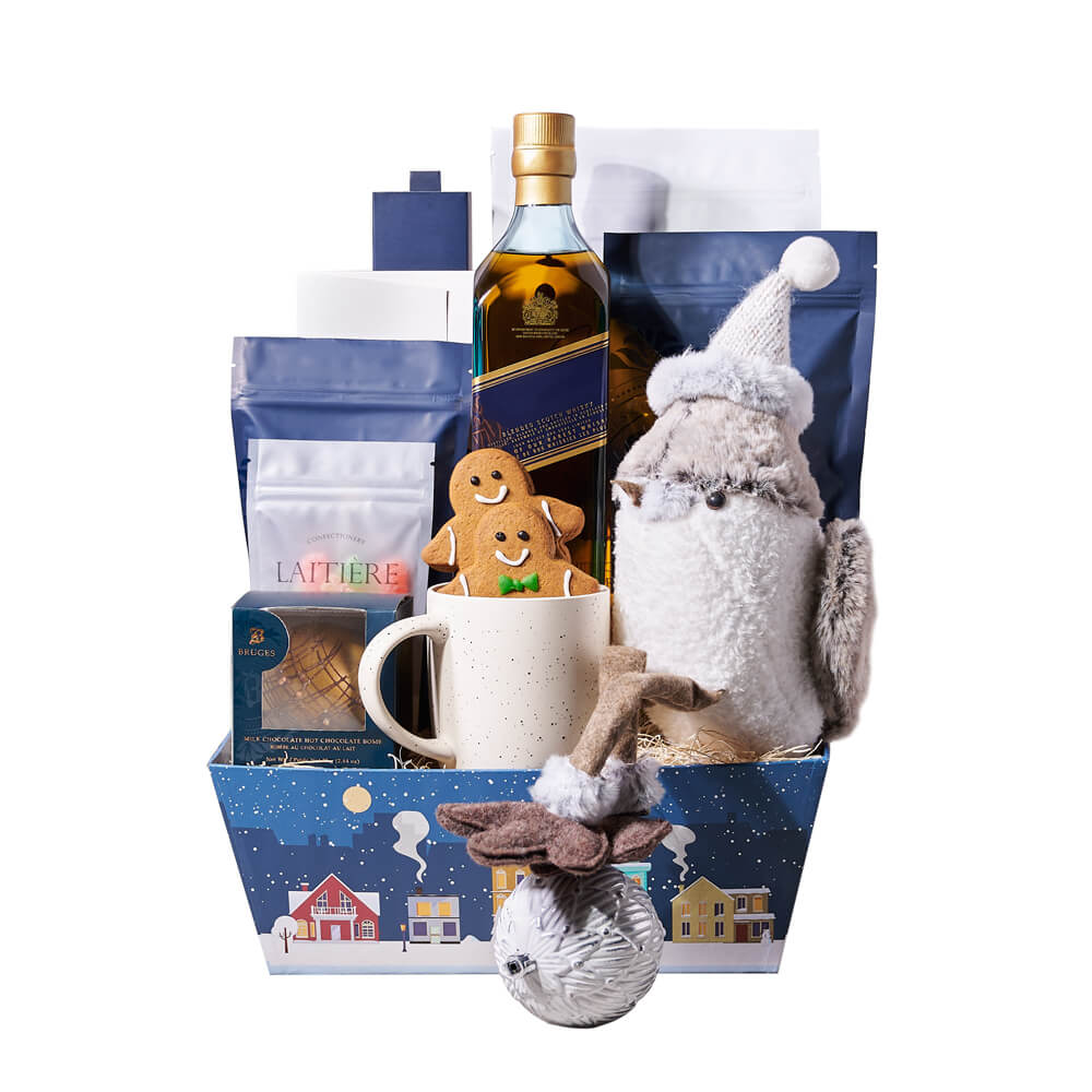 Festive Sparrow & Liquor Christmas Gift, christmas gift, christmas, holiday gift, holiday, gourmet gift, gourmet, liquor gift, liquor, spirits gift, spirits
